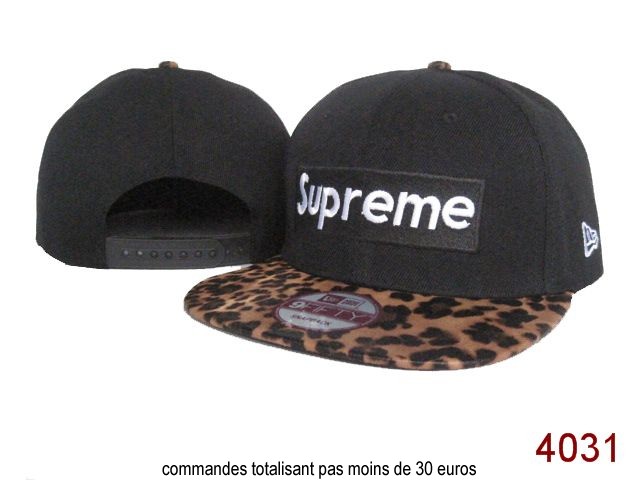 casquette supreme noir leopard